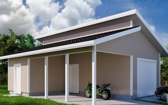 Projekty garaży z hozblok (z częścią ekonomiczną): opcje dla budynków