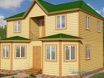 Domy z profilowanych drewnianych domków z bali do skurczu bez tanich wykończeń, projekty i ceny na budowę w Moskwie