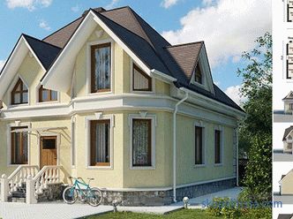 Projekty domów i domków jednorodzinnych dla 2 rodzin o różnych wejściach, planowaniu, cenach na budowę w Moskwie