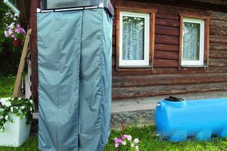 Kup plastikowy zbiornik na prysznic z podgrzewanym, letnim prysznicem w ogrodzie: cena w Moskwie